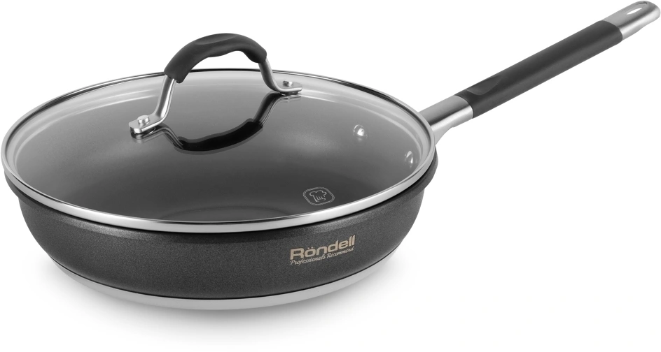 Сковорода Rondell Stern RDS-1264 круглая 26см покрытие: Excalibur ручка несъемная (с крышкой) серый Сковорода Rondell Stern RDS-1264 круглая 26см покрытие: Excalibur ручка несъемная (с крышкой) серый