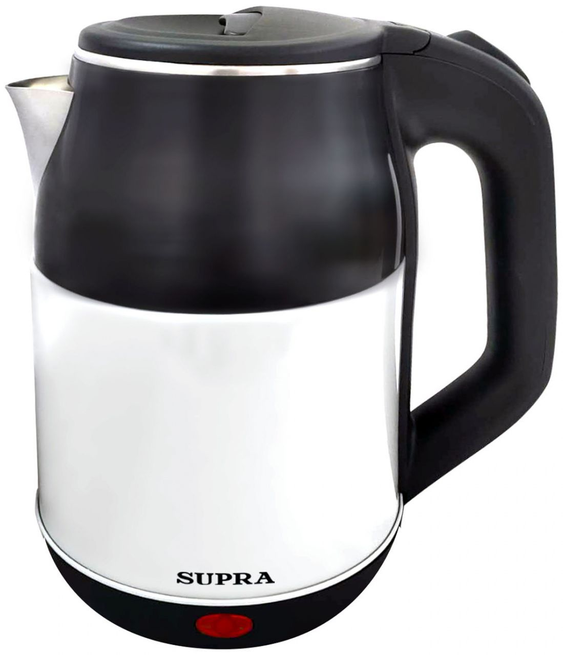 Чайник электрический Supra KES-1843S 1.8л. 1500Вт черный/белый корпус: металл