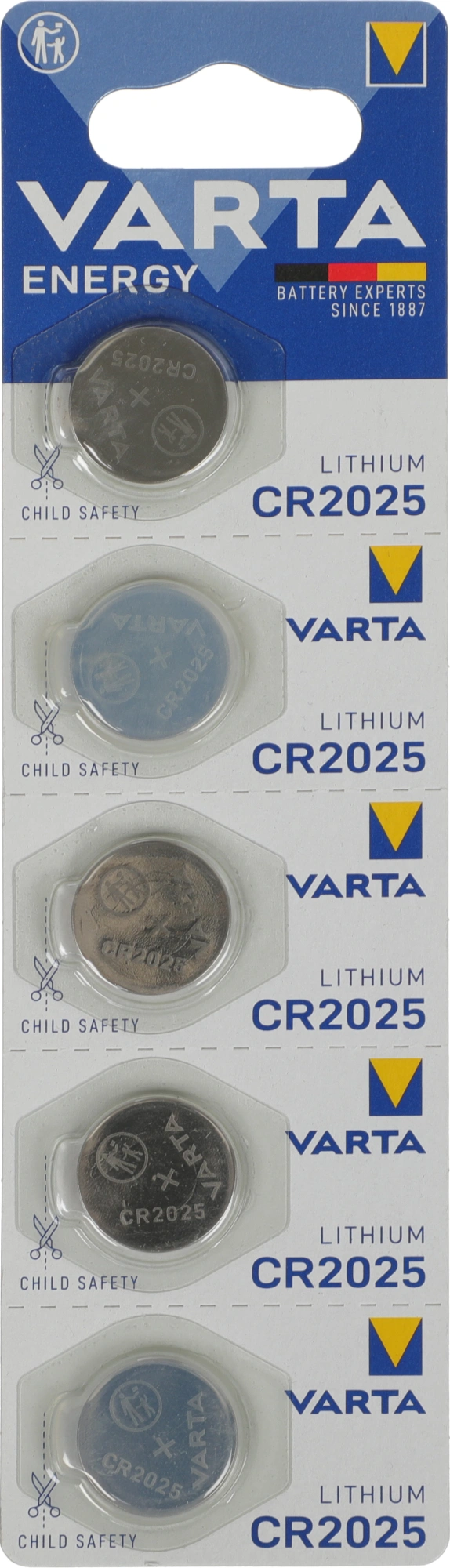 Батарея Varta Energy CR2025 BL5 Lithium 3V CR2025 (5шт) блистер