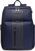 Рюкзак Piquadro Brief2 CA6648BR2/BLU темно-синий нейлон/натур.кожа