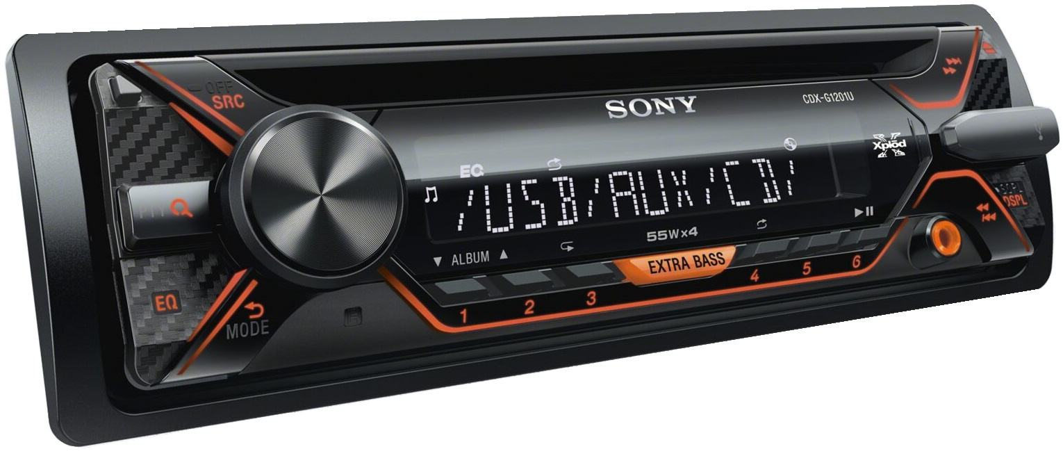 Автомагнитола Sony CDX-G1201U 1DIN 4x55Вт RDS