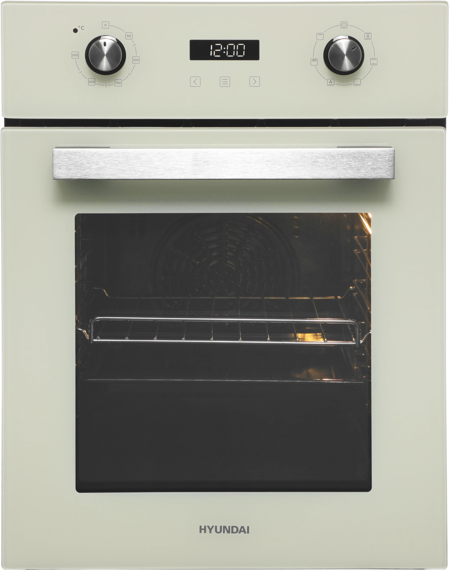 Духовой шкаф Электрический Hyundai HEO 45411 BE стекло бежевое/серебристый