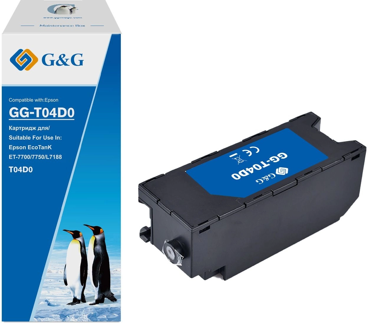 Бункер G&G GG-T04D0 (T04D0 емкость для отработанных чернил) для Epson EcoTanK ET-7700/7750/L7188