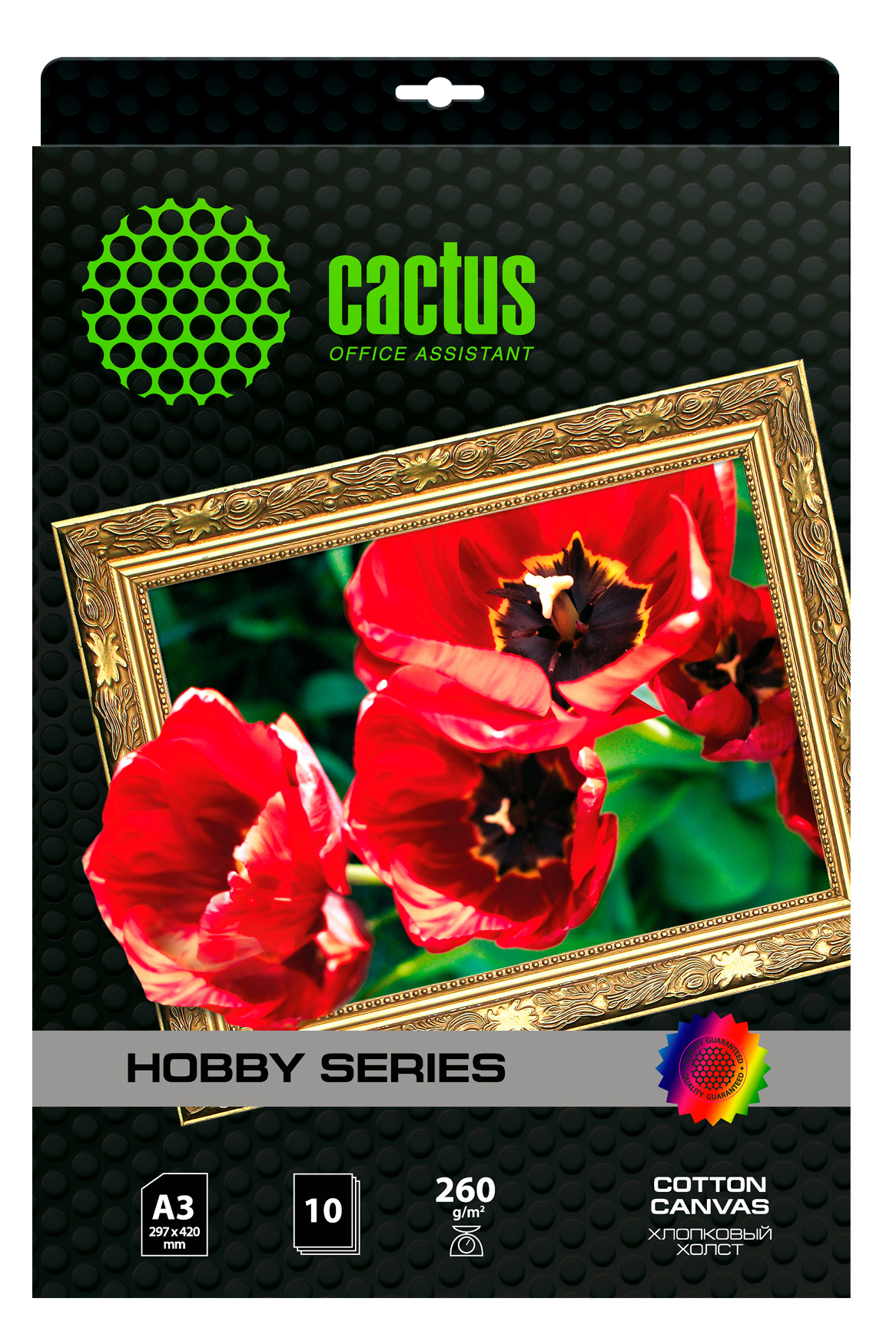 Холст Cactus CS-CA326010 A3/260г/м2/10л./белый хлопок для струйной печати