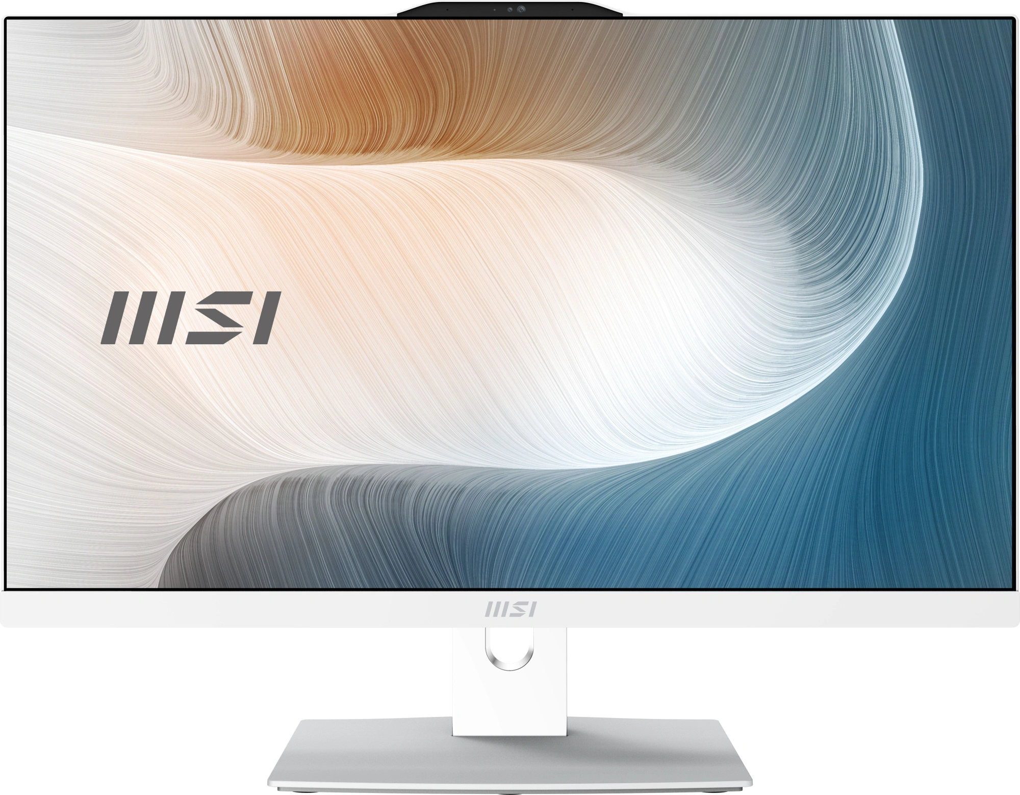Моноблок MSI Modern AM242TP 1M-2415XRU 23.8" Full HD Touch Core 5 120U (1.4) 16Gb SSD512Gb Graphics без ОС GbitEth WiFi BT 120W клавиатура мышь Cam белый 1920x1080