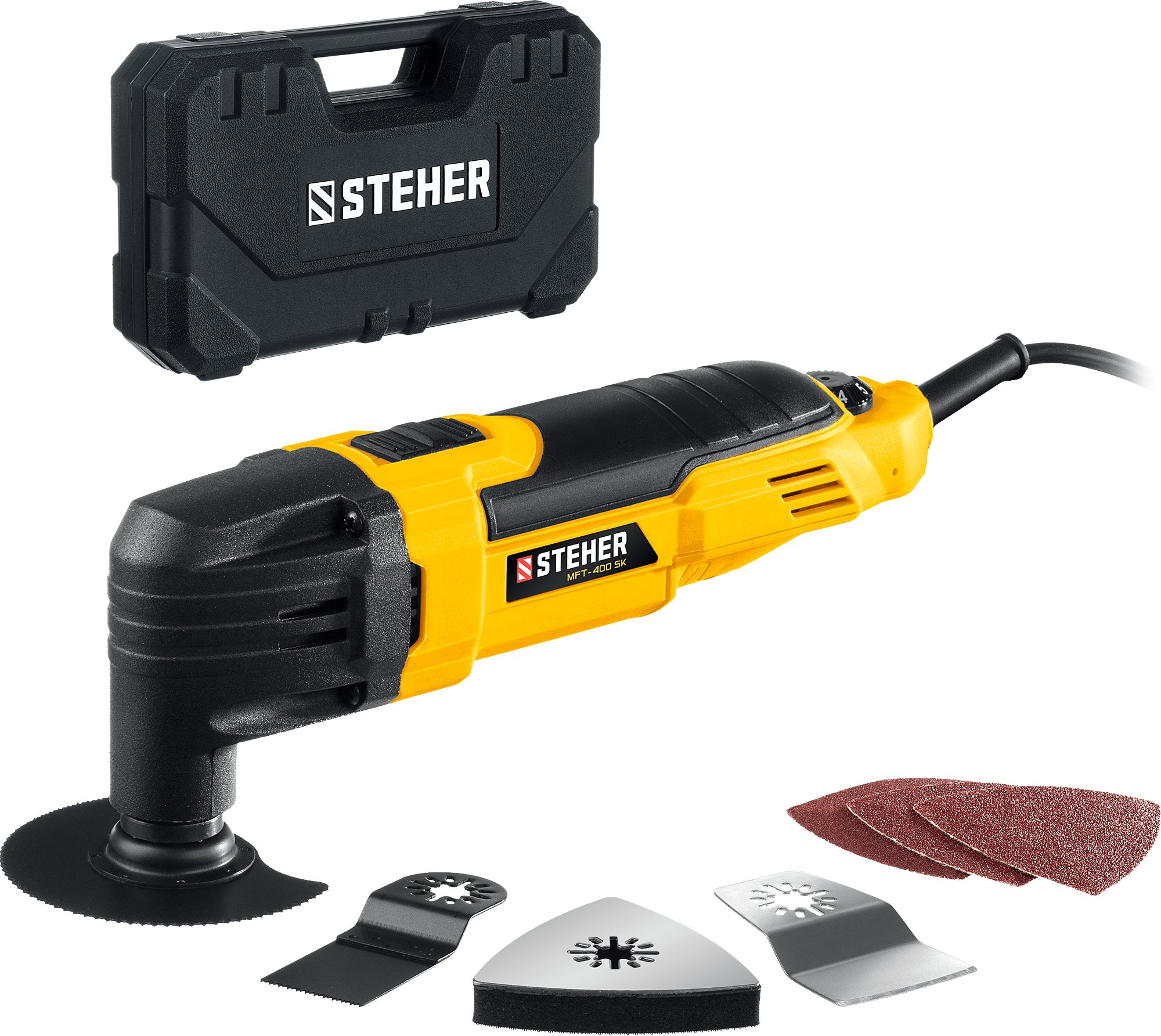 Многофункциональный инструмент Steher MFT-400 SK 400Вт желтый/черный