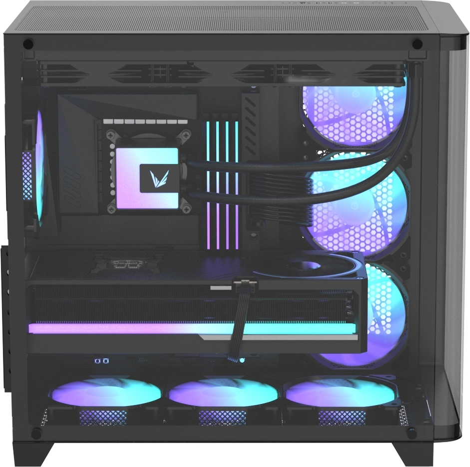 Корпус Formula Crystal U2 черный без БП ATX 10x120mm 1xUSB2.0 1xUSB3.0 audio bott PSU