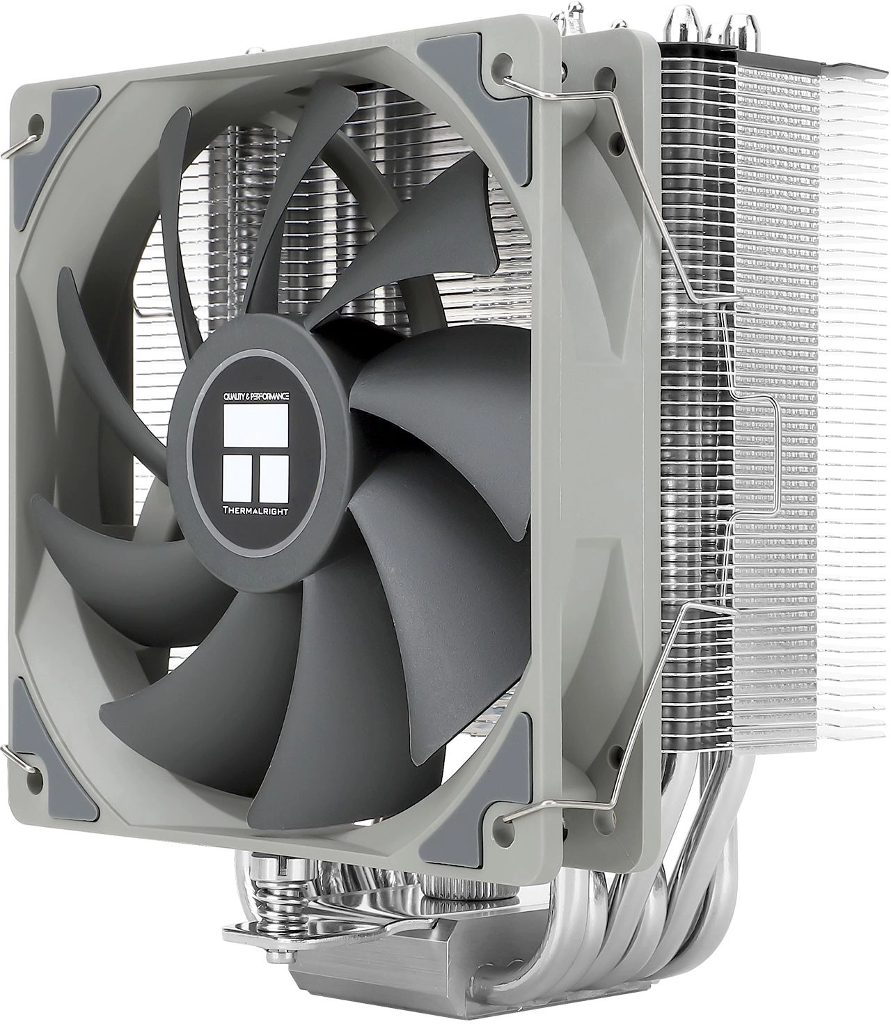 Устройство охлаждения(кулер) Thermalright Burst Assasin 120 Soc-AM5/AM4/1200/1700/1851 серый 4-pin 25.6dB Al+Cu 510gr Ret (BA120)