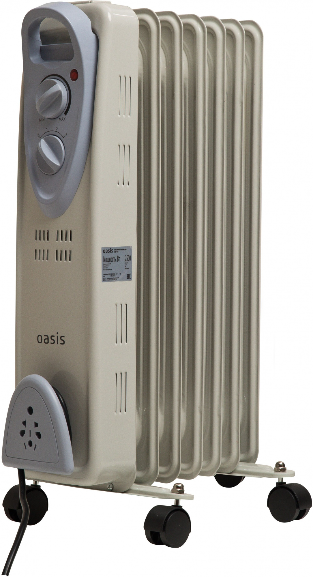 Радиатор масляный Oasis US-10 1000Вт серый