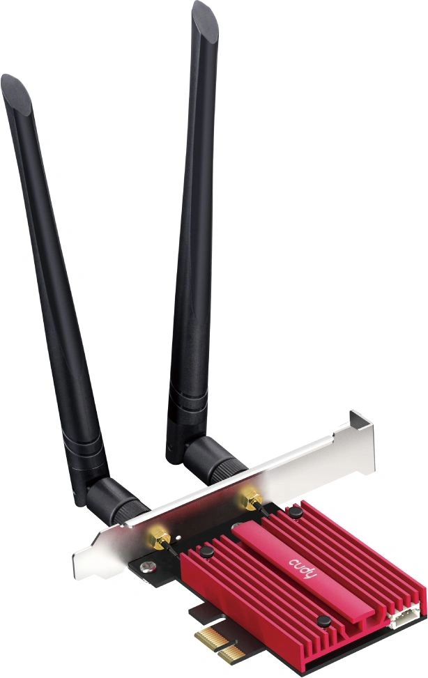 Сетевая карта Wi-Fi + Bluetooth Cudy WE9300 BE9300 PCI Express x1 (ант.внеш.съем) 2ант.