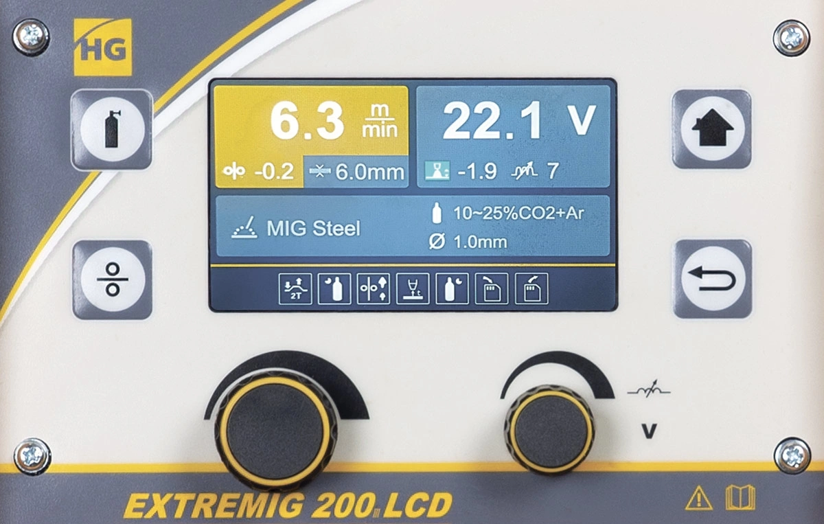 Сварочный полуавтомат Hugong Extremig 200 III LCD инвертор MIG-MAG/FCAW/MMA/Lift TIG 6.56кВт