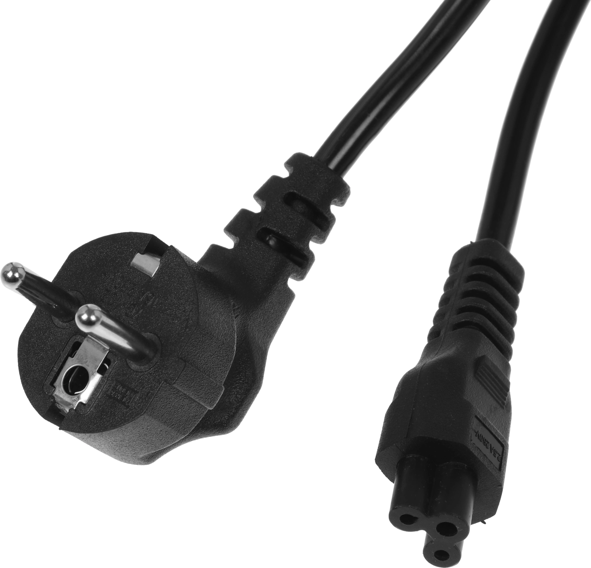 Кабель AdAC IEC C5 IEC 320 C5 CEE 7/7 1.8м черный