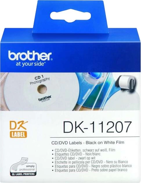 Картридж ленточный Brother DK11207 черный на белом 58 для Brother QL-5X0, QL-7X00, QL-8X0, QL-10X0, QL-1X10