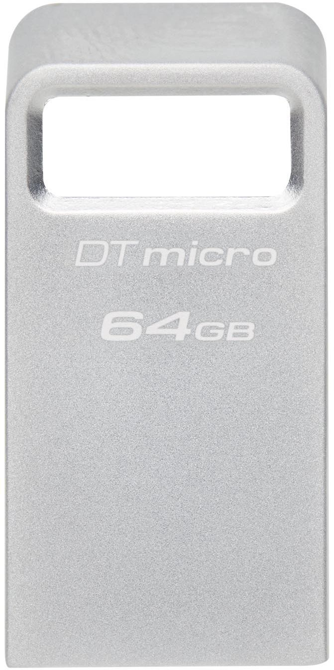 Флеш Диск Kingston 64GB DataTraveler Micro DTMC3G2/64GB USB3.0 серебристый
