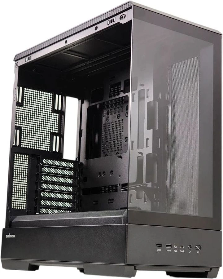 Корпус Zalman P50 черный без БП ATX 10x120mm 5x140mm 2xUSB3.0 audio bott PSU