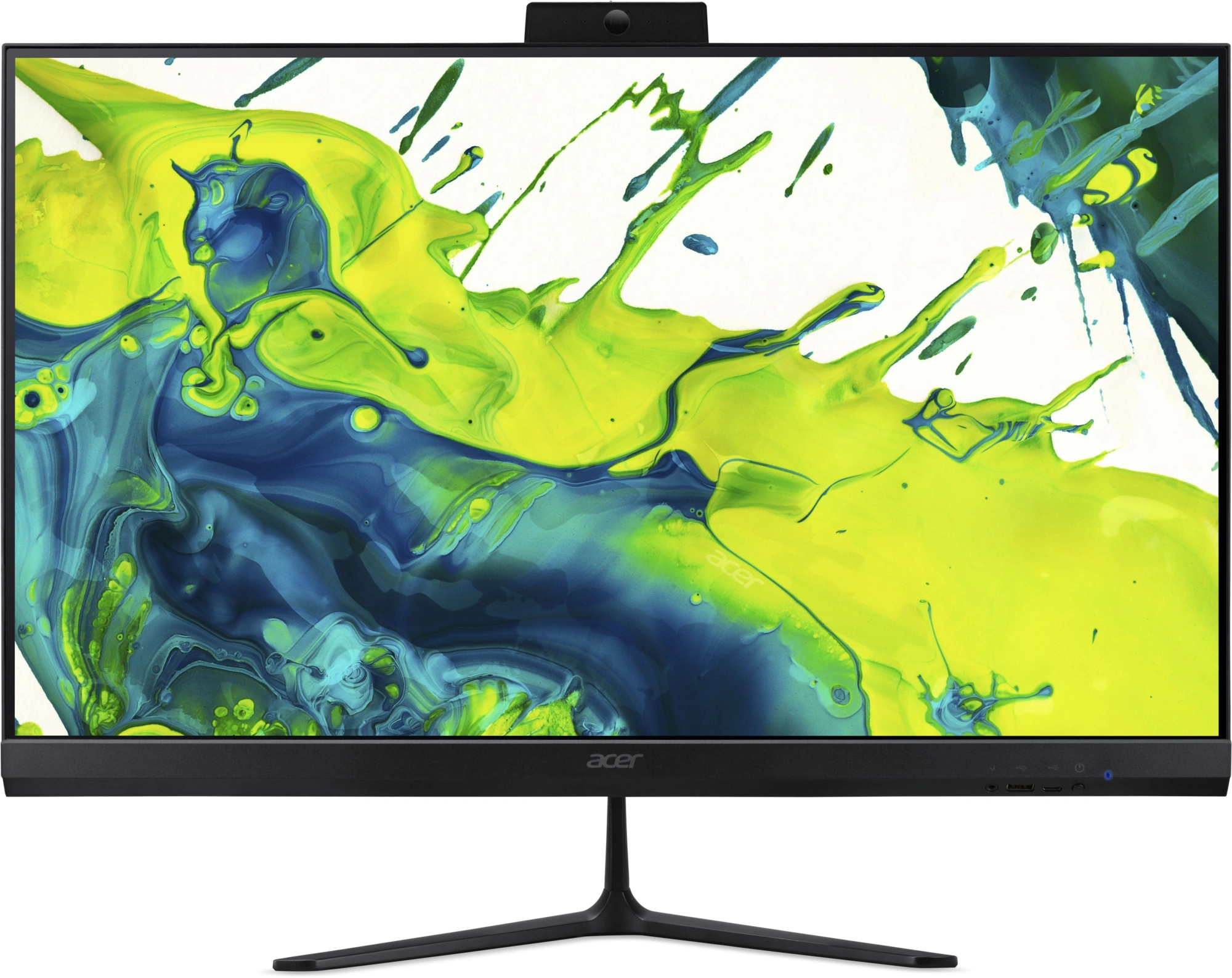 Моноблок Acer Aspire C27-2G 27" Full HD Ryzen 5 7430U (2.3) 16Gb SSD512Gb RGr Eshell GbitEth WiFi BT 120W клавиатура мышь Cam черный 1920x1080