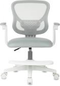 Кресло детское Бюрократ Burokids 3 серый сетка/ткань крестов. пластик подст.для ног пластик белый