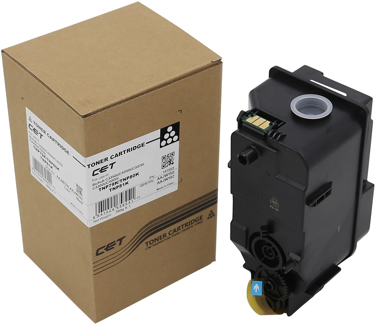 Картридж лазерный Cet CET141553 AAJW150/AAJW152/AAJW151/AAJW190/AAJW192/TNP79K/TNP80K/TNP81K черный (13000стр.) для Konica Minolta Bizhub C3350i/C4050i/C3320i/C3300i/C4000i/C3351i/C4051i/C3321i/C3301i/C4001i