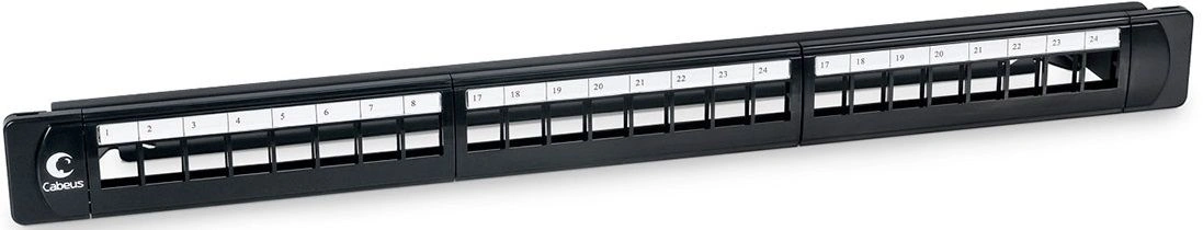 Патч-панель наборная Cabeus PLB-24 19" 1U 24xKeystone UTP
