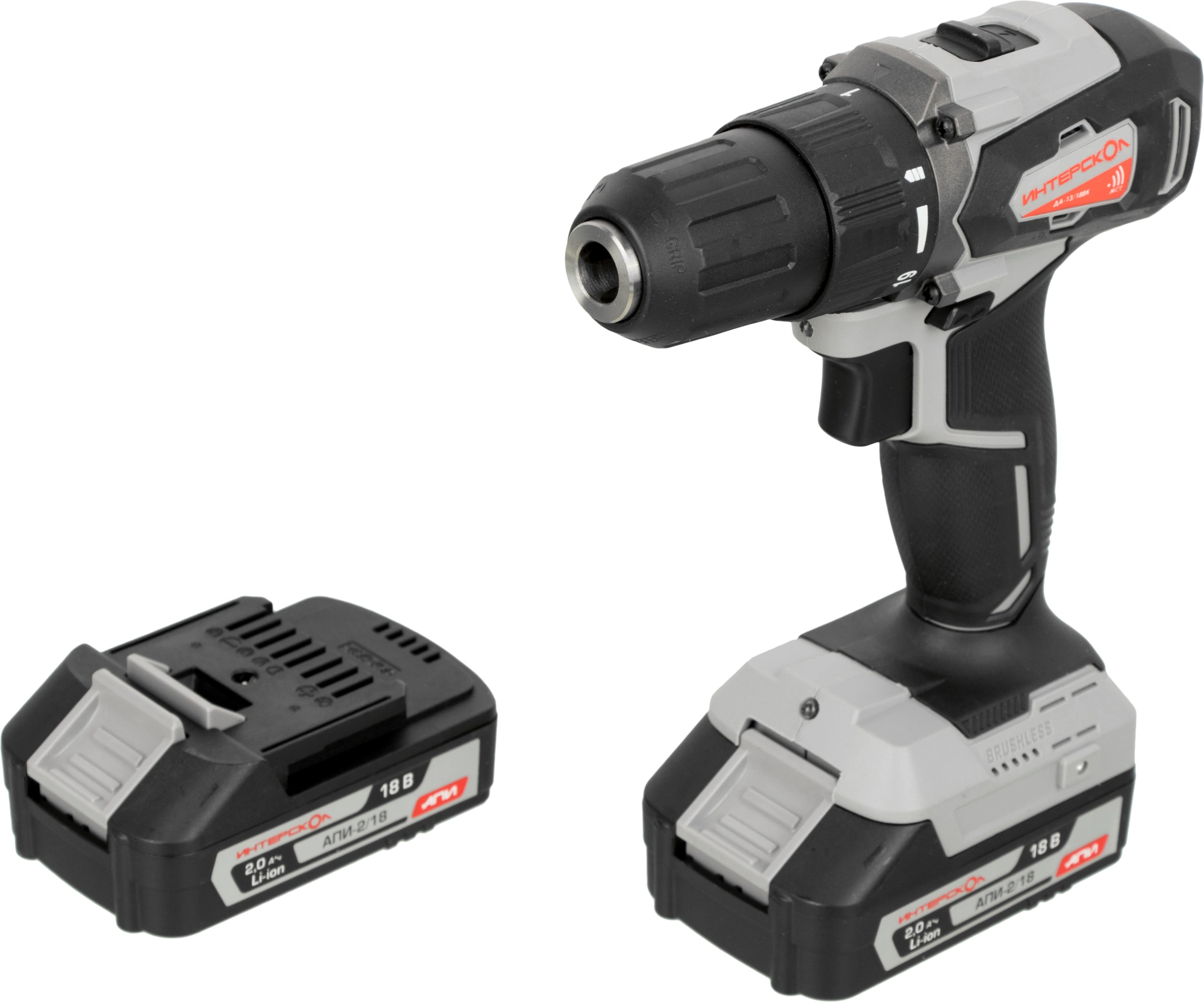 Дрель-шуруповерт Интерскол ДА-13/18ВК аккум. патрон:быстрозажимной (кейс в комплекте) (575.2.2.70)