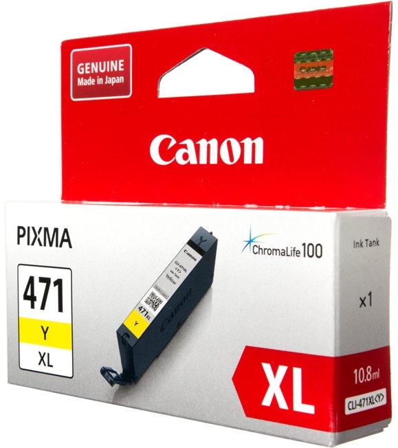 Картридж струйный Canon CLI-471XLY 0349C001 желтый для Canon Pixma MG5740/MG6840/MG7740