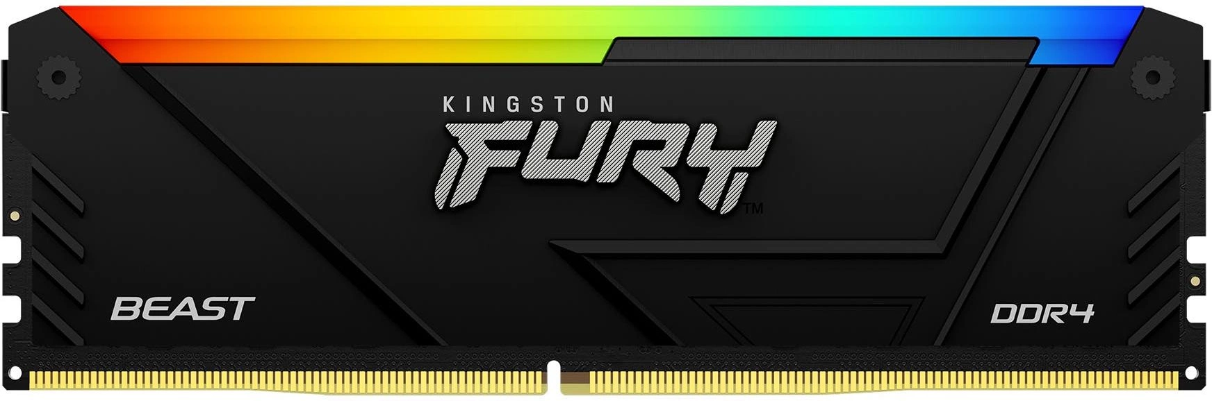 Память DDR4 16GB 3600MHz Kingston KF436C18BB2A/16 Fury Beast RGB RTL Gaming PC4-28800 CL18 DIMM 288-pin 1.35В single rank с радиатором Ret
