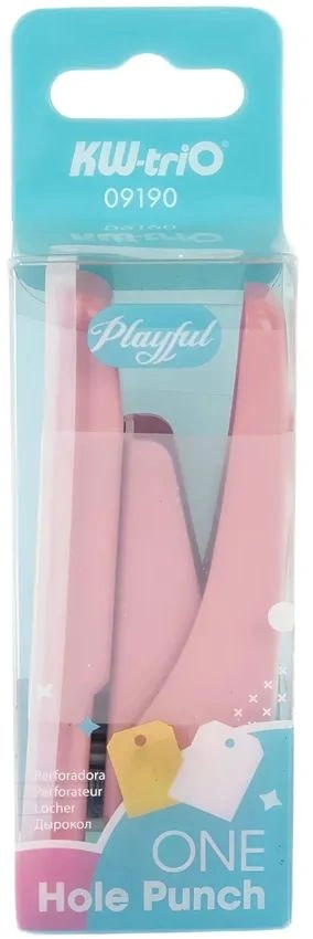 Дырокол Kw-Trio 09190PINK макс.:20лист. металл розовый отв.:1