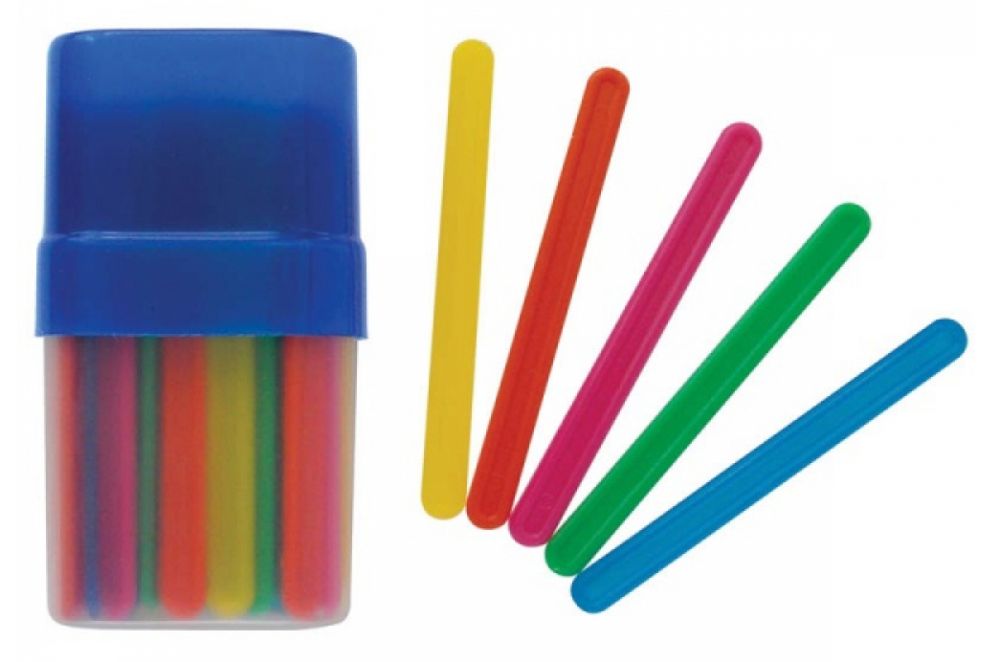 Счетные палочки Silwerhof 670612-50 50шт пластик цв.ассорт. плас.пенал