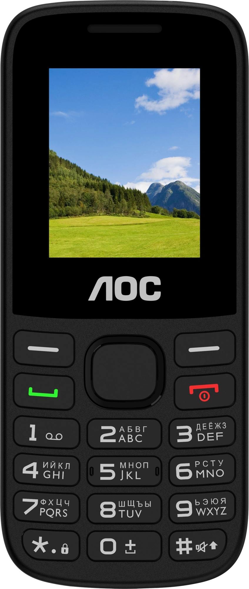 Мобильный телефон AOC 175 A черный моноблок 1.77"