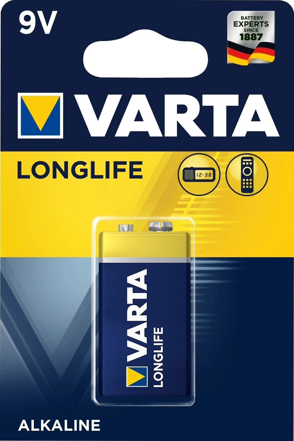 Батарея Varta Longlife 6LR61 9V (1шт) блистер