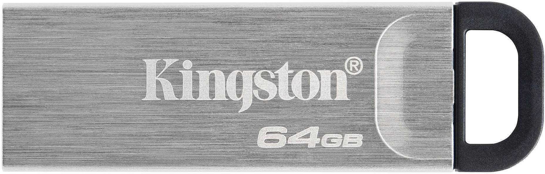 Флеш Диск Kingston 64GB DataTraveler Kyson DTKN/64GB USB3.2 серебристый/черный
