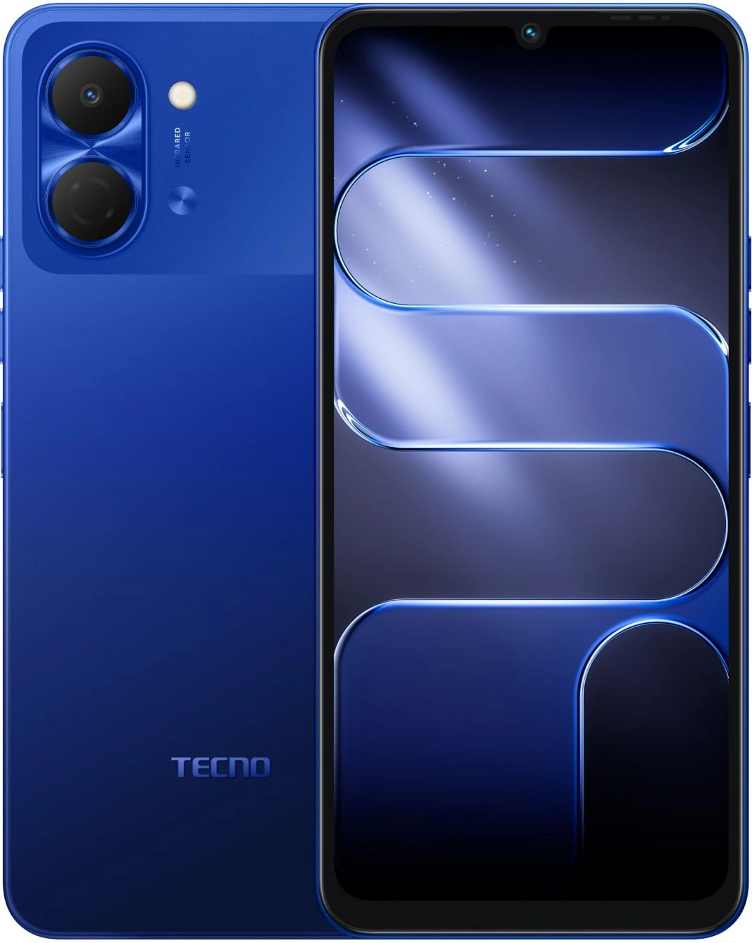 Смартфон Tecno Spark Go 3 128Gb 4Gb синий моноблок 3G 4G 2Sim 6.75" 720x1600 Android 15 13Mpix 802.11 a/b/g/n/ac NFC GPS GSM900/1800 Protect microSD max1024Gb