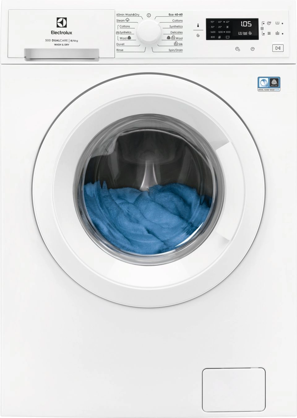 Стиральная машина Electrolux EW5W468WE пан.англ. загр.фронтальная макс.:8кг (с сушкой) белый