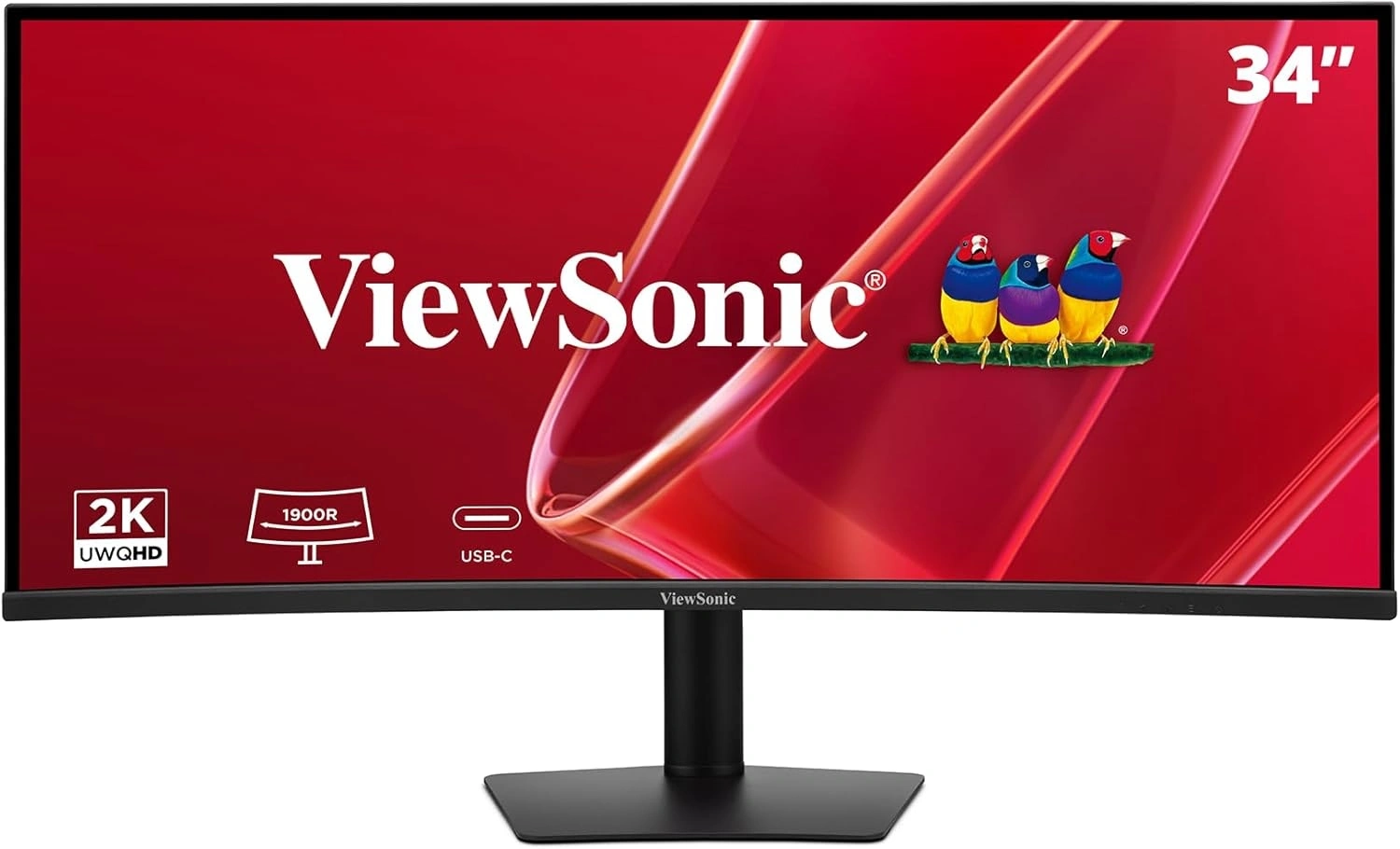 Монитор ViewSonic 34" VA3420C-2 черный VA LED 21:9 HDMI M/M матовая HAS Piv 300cd 178гр/178гр 3440x1440 120Hz DP 2K USB 8.4кг