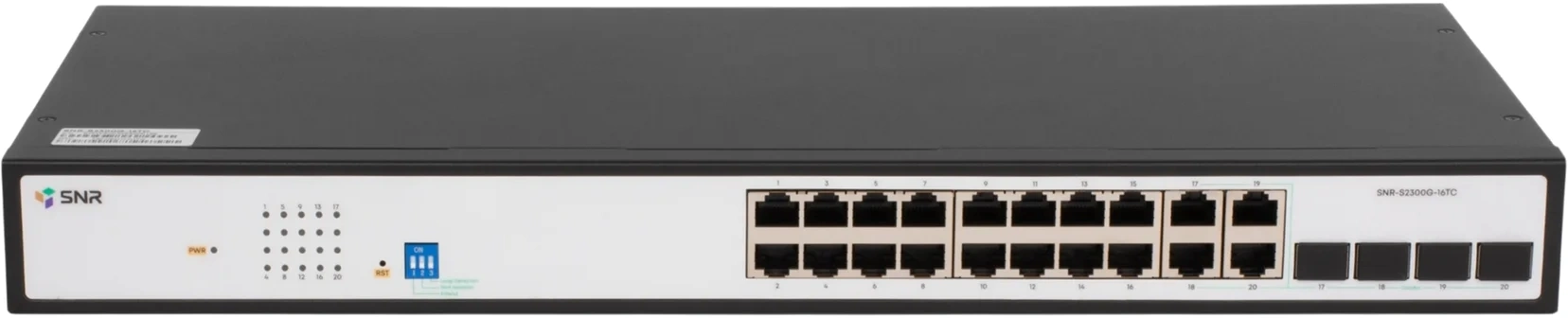 Коммутатор SNR SNR-S2300G-16TC (L2) 16x1Гбит/с 4xКомбо(1000BASE-T/SFP) управляемый