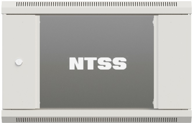 Шкаф коммутационный NTSS Премиум (NTSS-W18U6060GS) настенный 18U 600x600мм пер.дв.стекл 60кг серый 515мм 34кг 220град. 900мм IP20 сталь