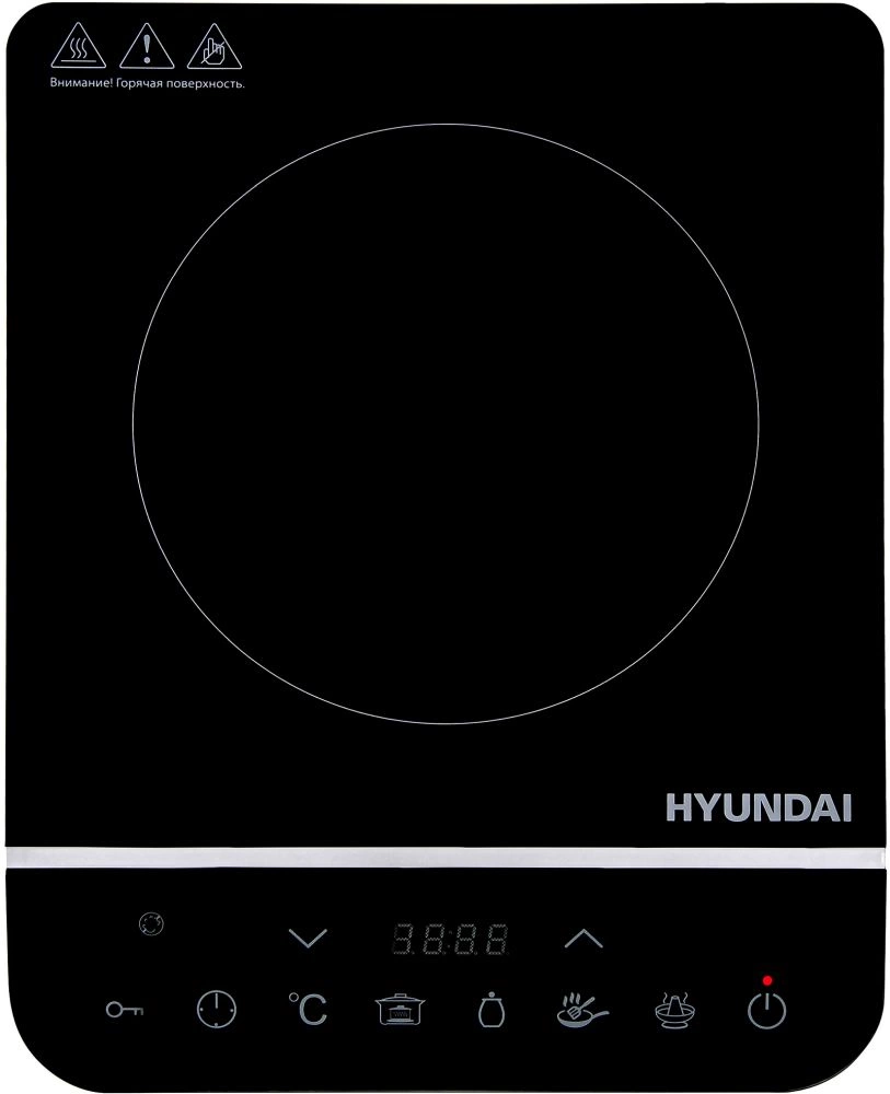 Плита Индукционная Hyundai HYC-0104 черный стеклокерамика (настольная)