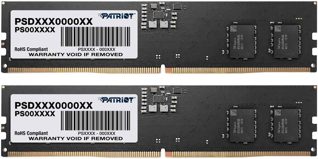 Память DDR5 2x8GB 4800MHz Patriot PSD516G4800K Signature RTL Gaming PC5-38400 CL40 DIMM 288-pin 1.1В Ret