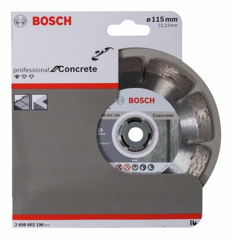 Диск алмазный по бет. Bosch ProfEco (2608602196) d=115мм d(посад.)=22.23мм (угловые шлифмашины)
