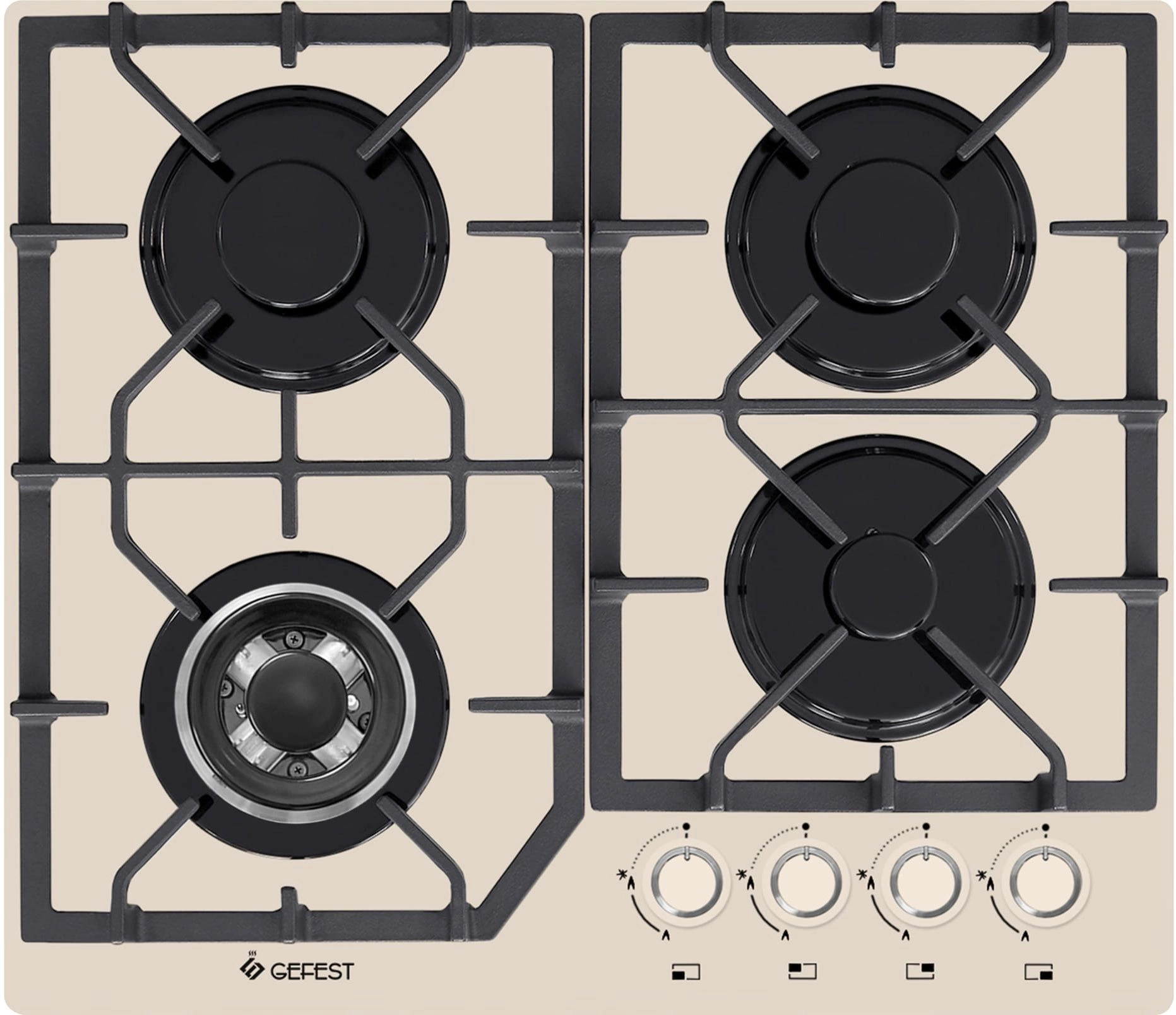 Газовая варочная поверхность Gefest ПВГ 2232-01 B81 кремовый