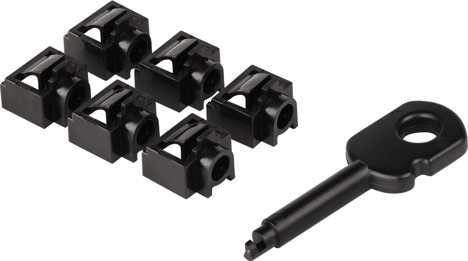 Блокиратор Lanmaster LAN-SEC45-PL-SET-BK (упак.:6шт) 6м черный