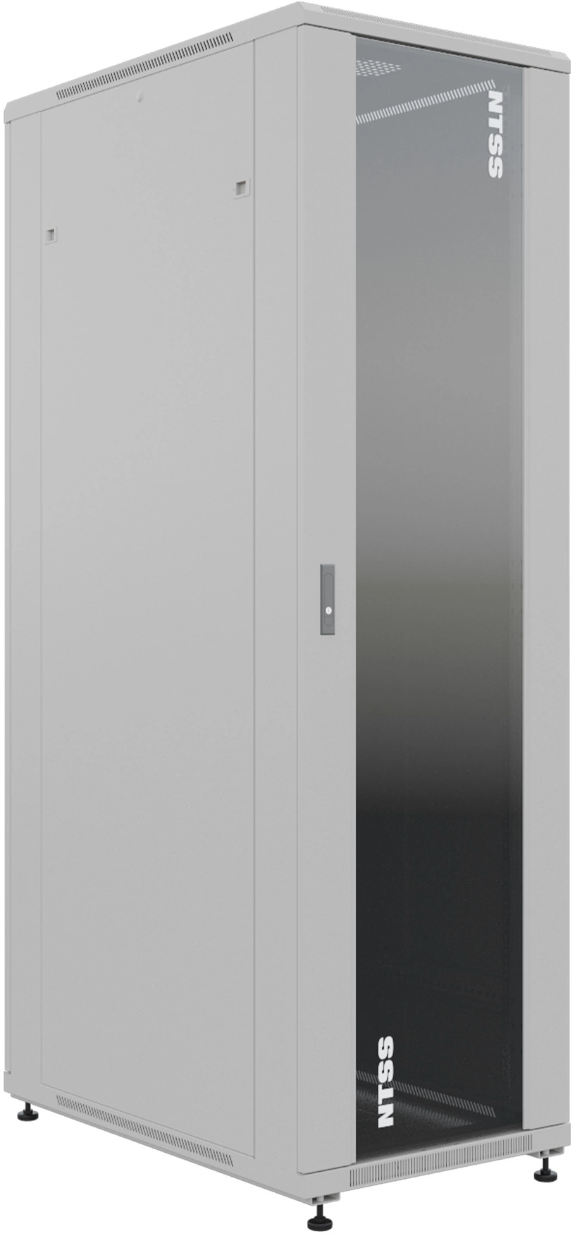 Шкаф серверный NTSS Премиум (NTSS-R47U60100GS) напольный 47U 600x1000мм пер.дв.стекл металл 900кг серый 910мм 113.8кг 2210мм IP20 сталь