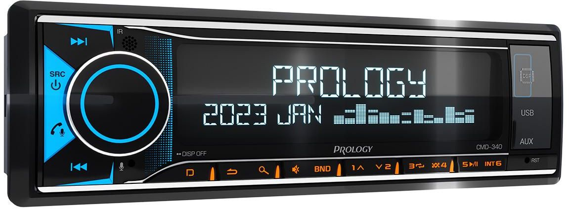 Автомагнитола Prology CMD-340 1DIN 4x55Вт v4.2 AUX ПДУ RDS (PRCMD340)