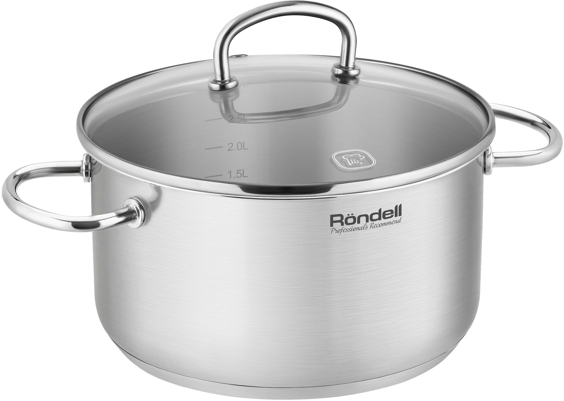 Кастрюля Rondell Solo RDS-1602 3.1л. d=20см (с крышкой) стальной