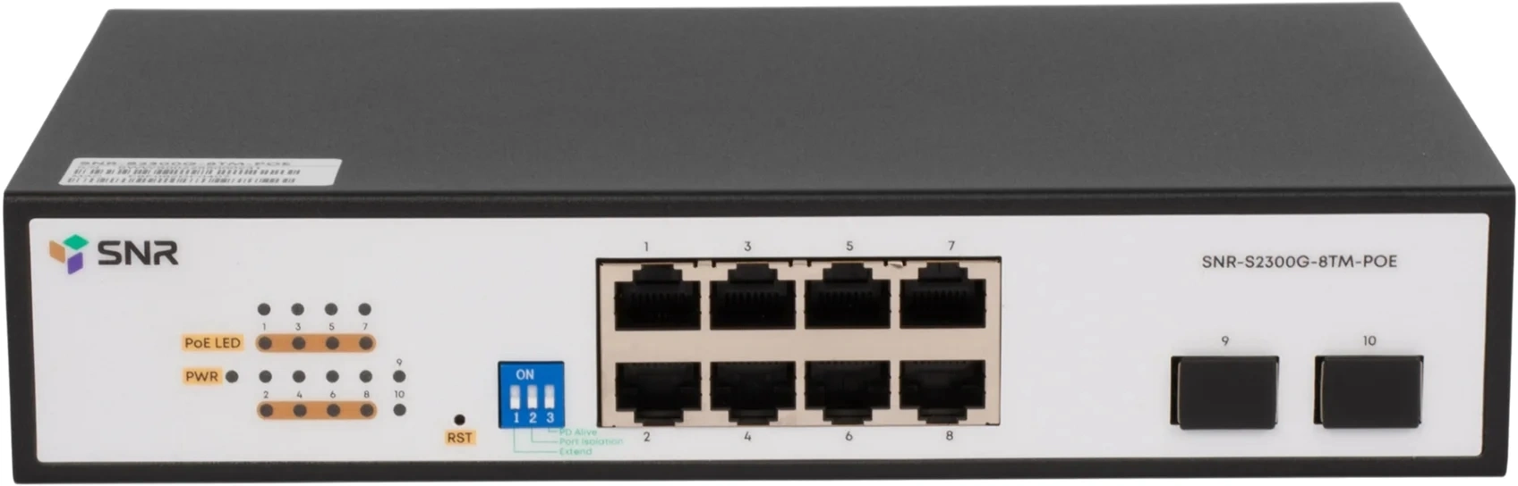 Коммутатор SNR SNR-S2300G-8TM-POE (L2) 8x1Гбит/с 2SFP 8PoE 130W управляемый