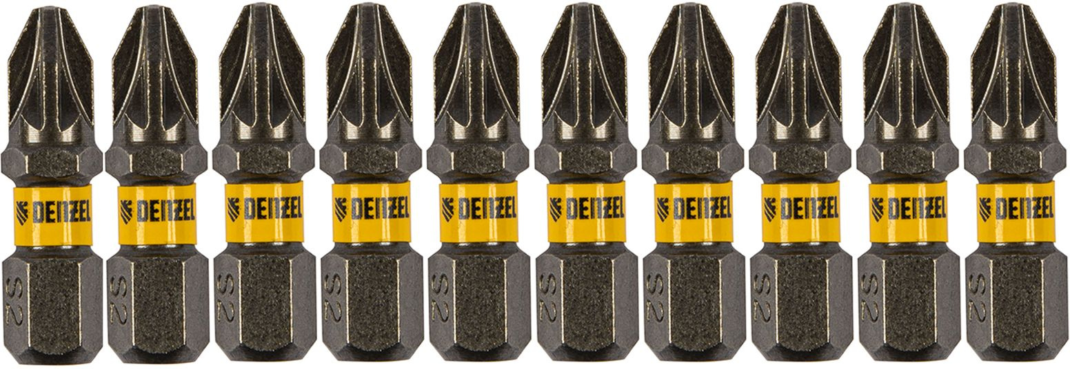 Набор бит Denzel 11654 (10пред.) для шуруповертов