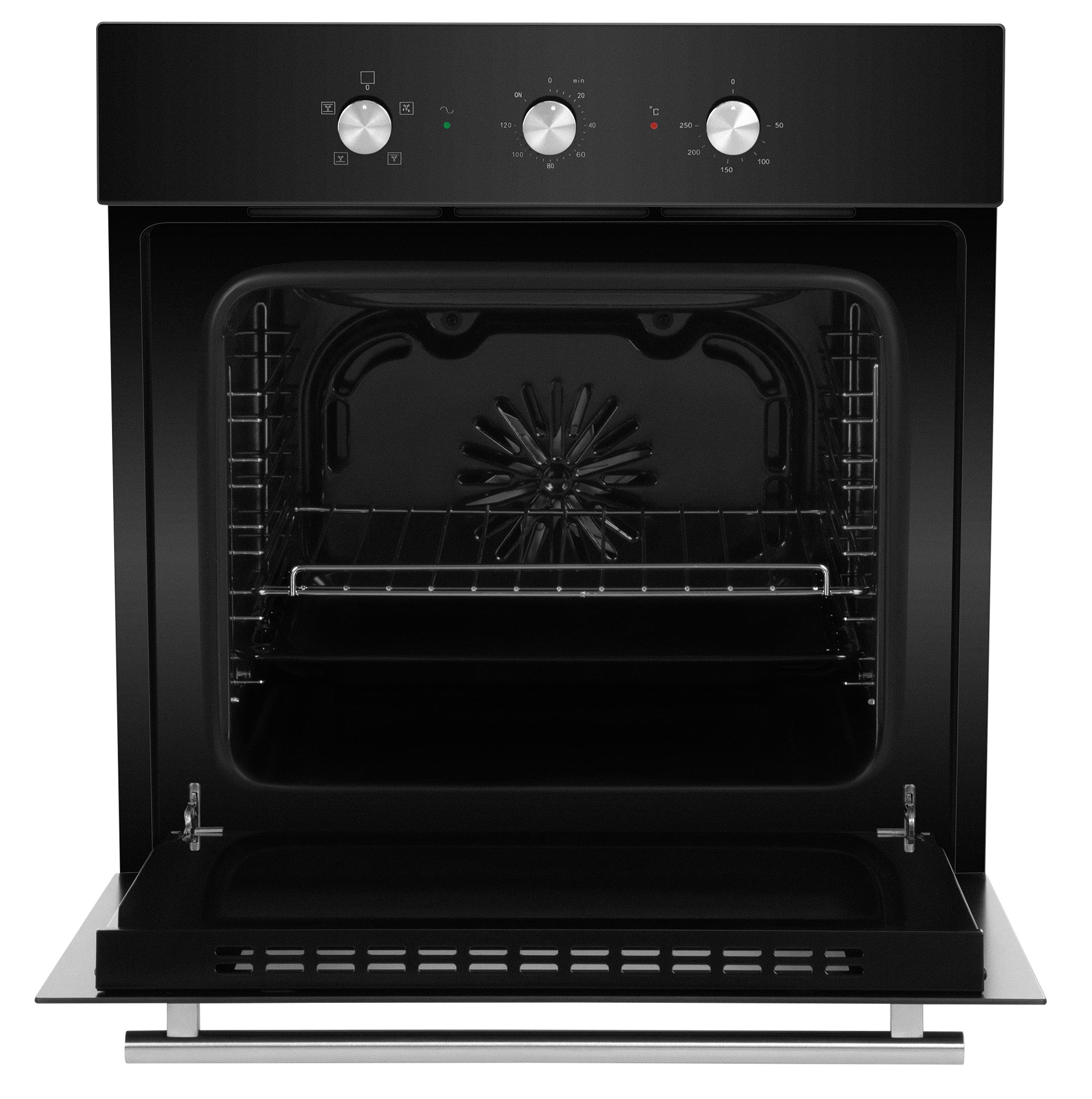 Духовой шкаф Электрический Hyundai HEO 6632 BG черный/серебристый