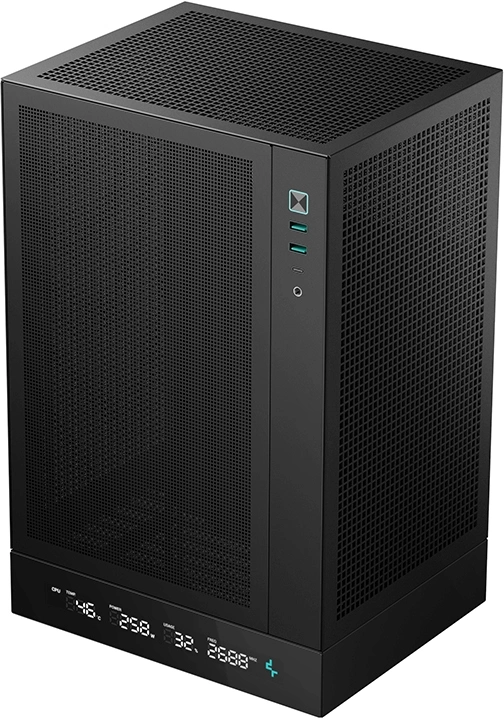 Корпус Deepcool CH170 Digital черный без БП miniITX 6x120mm 2xUSB3.0 audio bott PSU