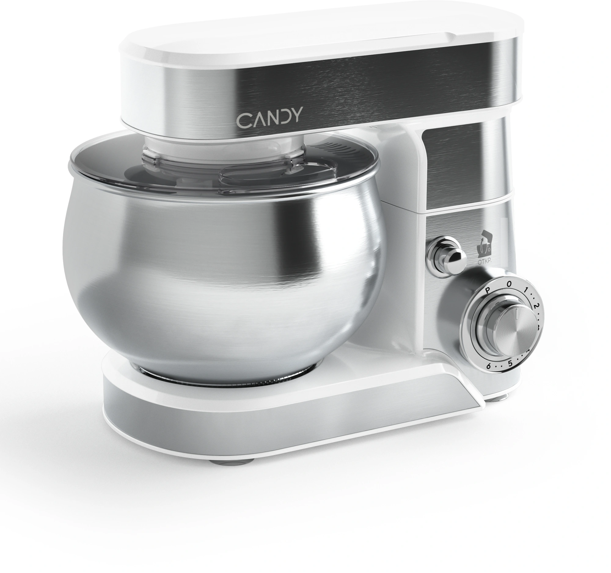 Миксер планетарный Candy CM-501 900Вт серебристый/белый