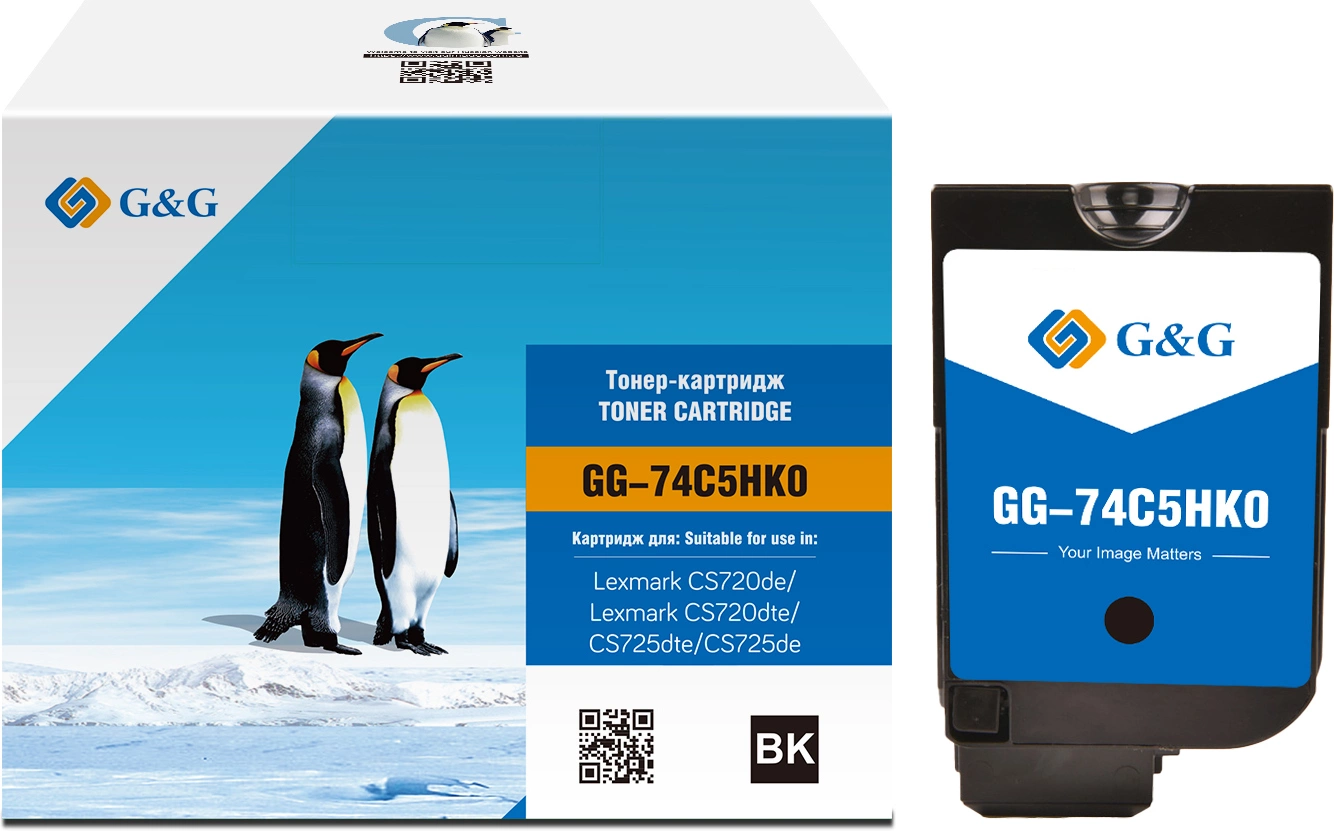 Картридж лазерный G&G GG-74C5HK0 74C5HK0 черный (20000стр.) для Lexmark CS720de/CS720dte/CS725dte/CS725de